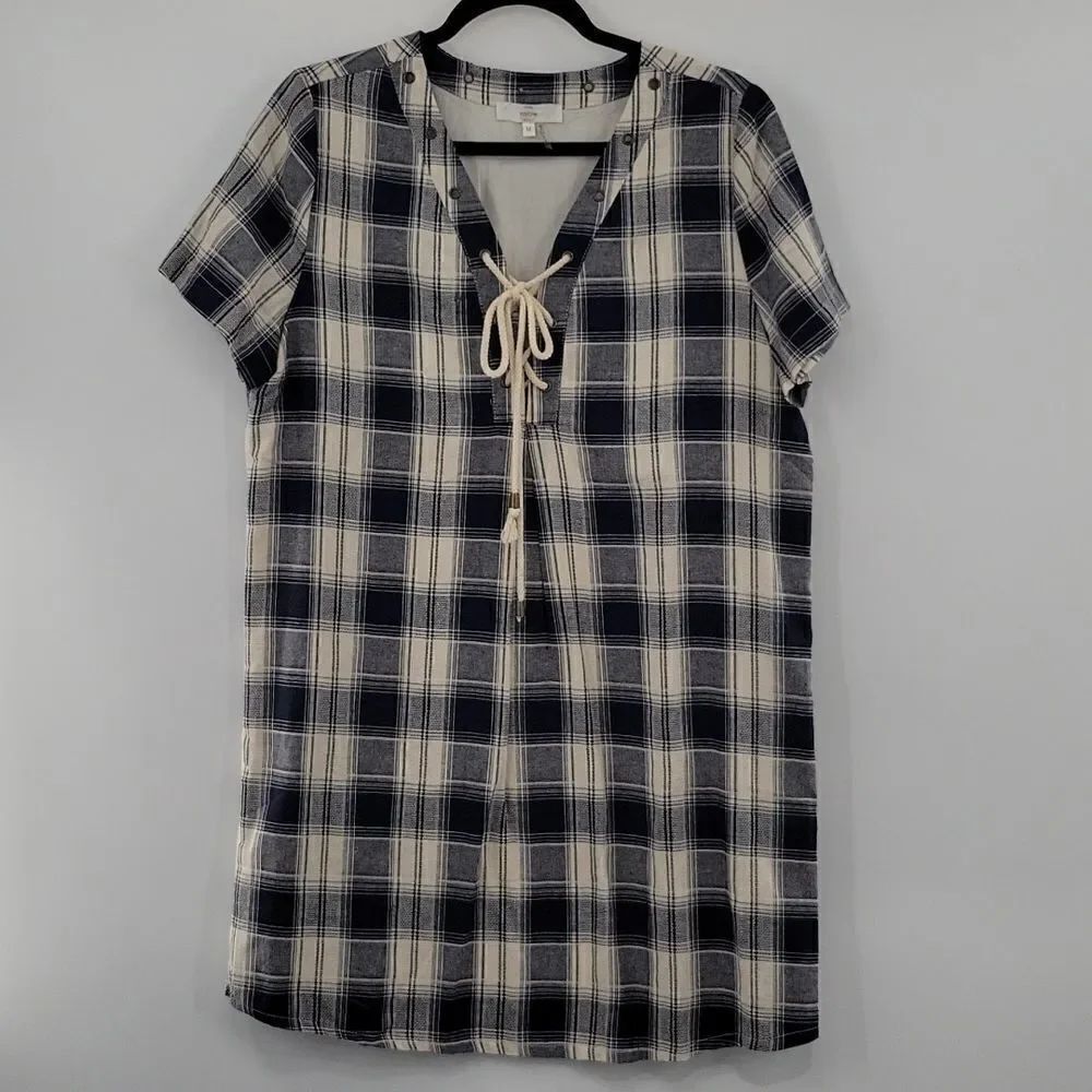 3 For $20 Entro Blue & Cream Plaid Dress size Medium